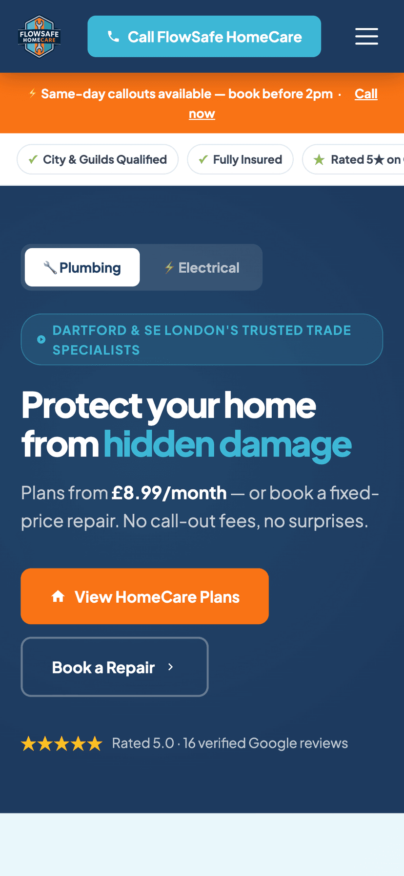 FlowSafe HomeCare mobile